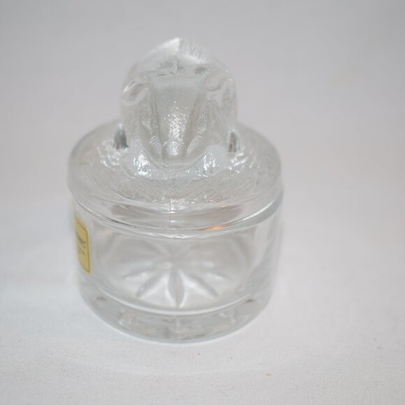 Luminarc Verrerie D'Arques France Glass Rabbit Trinket Box EUC - Picture 2 of 5